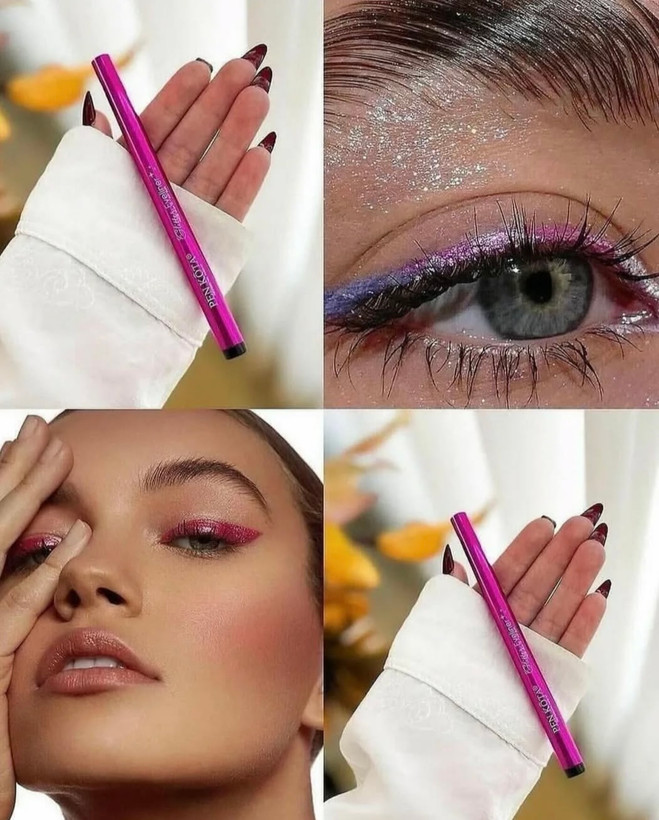 خط چشم ماژیکی هولوگرامی صورتی Pen Kota