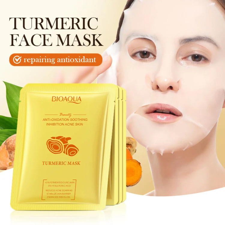 ماسک ورقه ای زردچوبه بیوآکوا Bioaqua