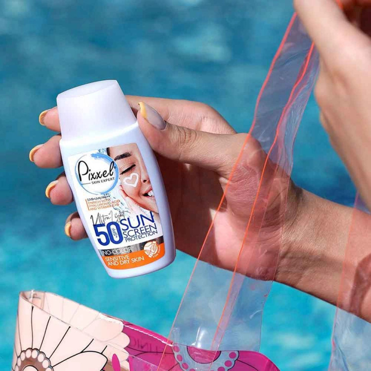 ضدآفتاب بدون رنگ پیکسل Pixxel (مناسب پوست خشک)